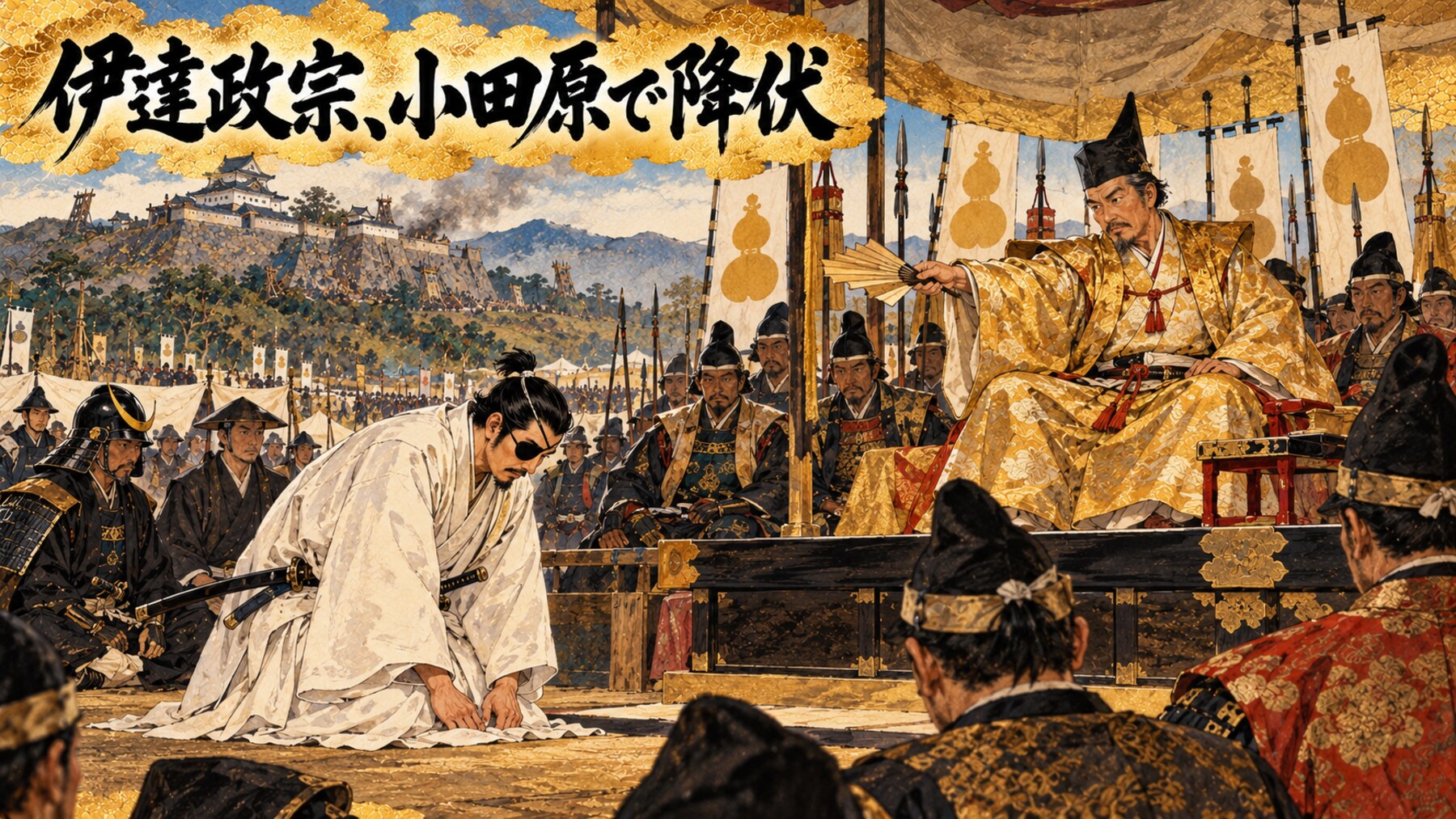 伊達政宗、小田原で降伏