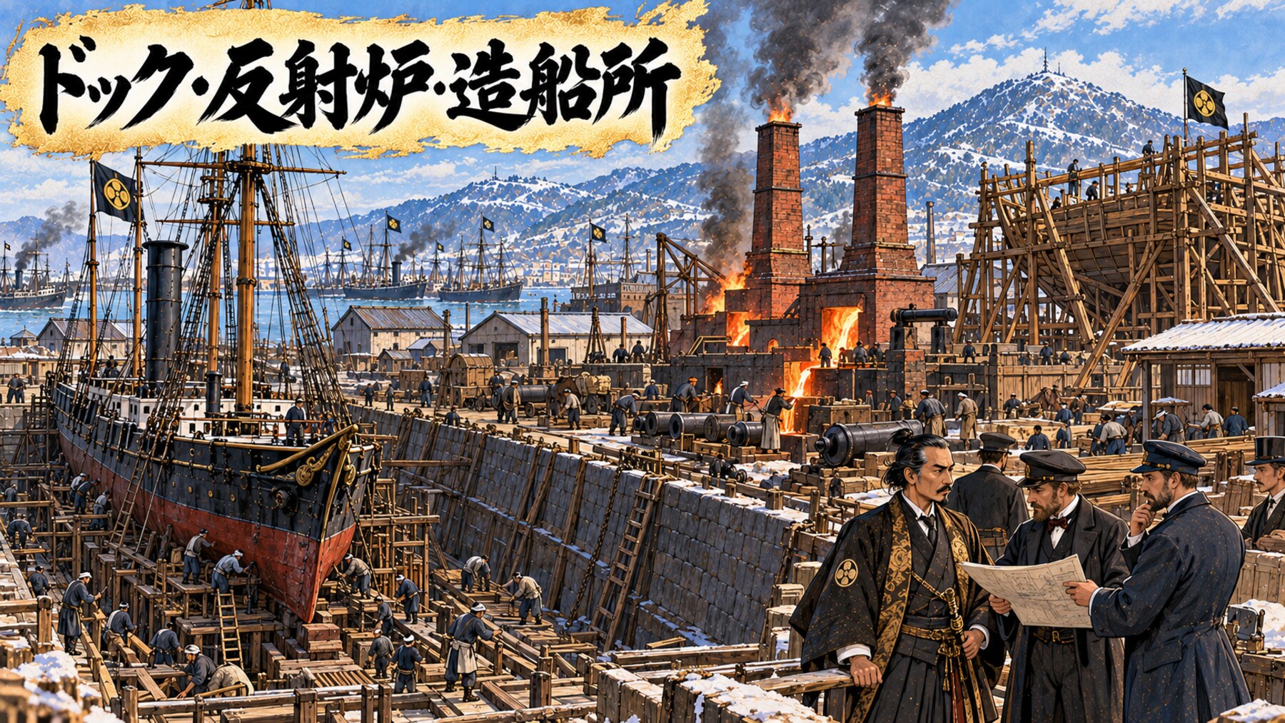 箱館のドック・反射炉・造船所