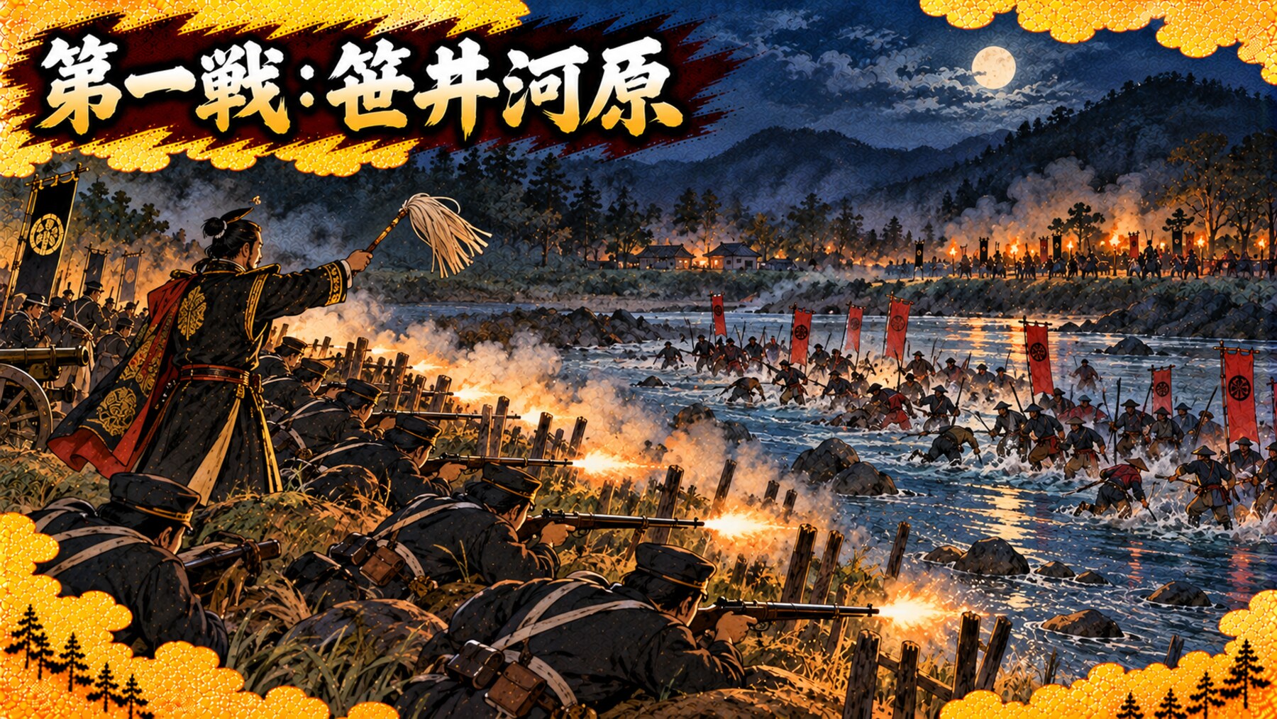 第一戦:笹井河原の待ちぶせ